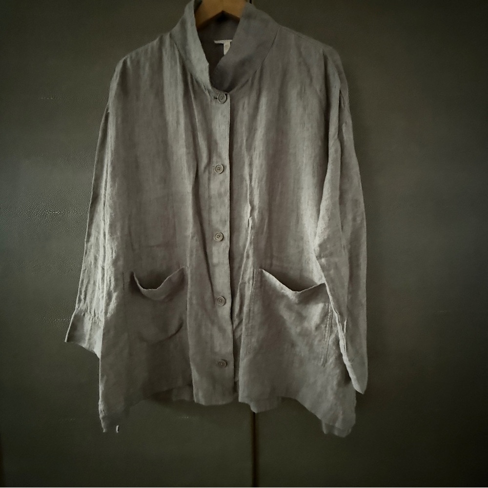 Eileen Fisher linen Women's Cape Jacket